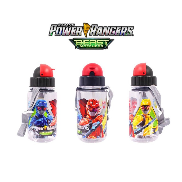 ใหม่! Power Rangers Beast Morphers ขวดน้ํา Tritan / Botol Air 350ml พร้อมหลอด BPA Free