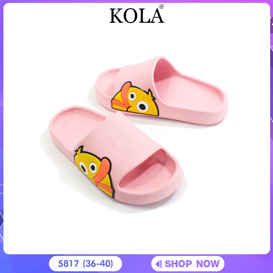 5817 รองเท้าแฟชั่นผู้หญิง รองเท้าแตะแบบสวม ลายเป็ด พื้นนุ่ม สบายเท้า รองเท้า KOLA แท้100%