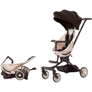 FIN รถเข็นเด็ก รุ่น V18 BabyStroller รถเข็นเด็กพกพา เข็นได้2ทิศทาง ปรับเอนนอนได้5ระดับ รถเข็นV18 หมุนได้ 360 องศา