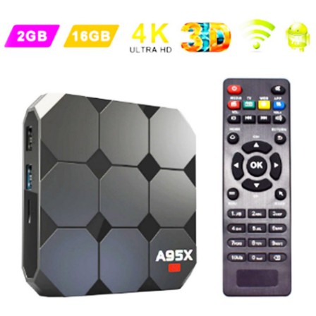 กล่อง Smart TV A95X-R2 Android TV box 7.1.2 S905W 64-Bit up to 2.0GHz RAM 2GB/ROM 16GB#2097
