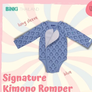 BiNKi Kimono Romper - Long Sleeve Penguin (blue, pink, grey)