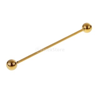 Skinny Pin Round Barbell Collar Tie Clip Clasp Bar Necktie Tie Pin Gold