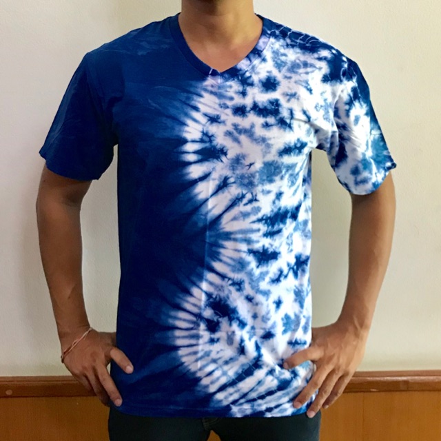 เสื้อมัดย้อมสีครามแท้ รับประกันสีไม่ซีด ไม่ตก | Shopee Thailand