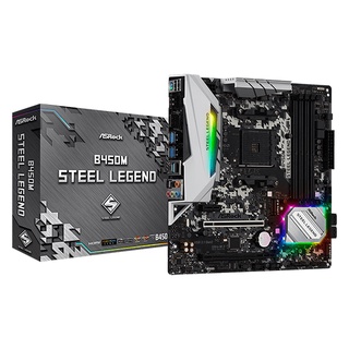 ASROCK B450M STEEL LEGEND (AM4) เมนบอร์ด Mainboard