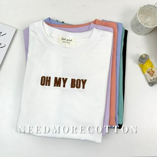 👕พร้อมส่ง👚 เสื้อยืด Oversize ผ้าคอตตอน ปักลายมินิมอล อก 44" ยาว 27" เสื้อยืดโอเวอร์ไซส์ สไตล์เกาหลี 👍🏻