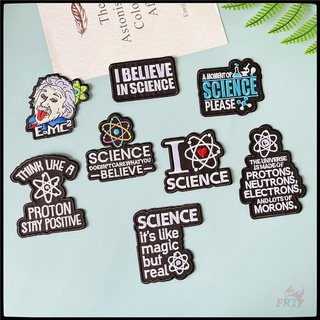 ♥ แผ่นแพทช์เหล็กบวก สําหรับวิทยาศาสตร์ ♥ แผ่นแพทช์รีดติดเสื้อ ลาย I Love Science DIY สําหรับตกแต่งเสื้อผ้า 1 ชิ้น