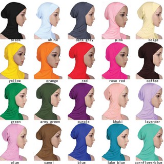 ผ้าคลุมฮิญาบ 20 สีสําหรับสตรีชาวมุสลิม