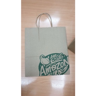 ชุด20ชิ้น ถุงกระดาษ Cafe Amazon คาเฟ่อะเมซอน มือสองของแท้ ใช้น้อย