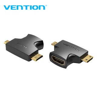 Vention 2 in 1 Mini Hdmi Micro hdmi To Hdmi Female Adapter 4k 30Hz 1080p 60hz Hdmi For Tv Projector AGF