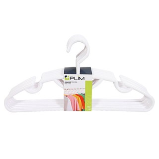 ไม้แขวนเสื้อ ตากผ้า ไม้แขวน ไม้แขวนเสื้อ H022-W ขาว PLIM (1X6) CLOTHES HANGER H022-W WHITE PLIM (1X6)