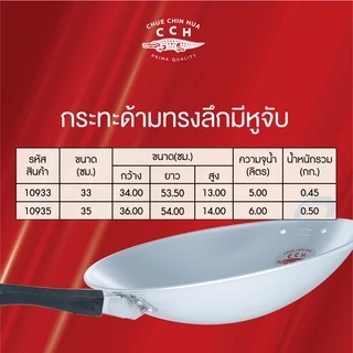 Crocodile Cookware กระทะด้ามทรงลึกมีหูจับ กระทะตราจระเข้ มีขนาด 33/35 ซม.