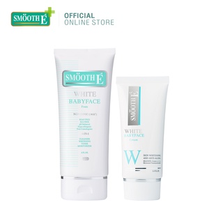 Smooth E White Perfect Skin Set (Foam+Cream) เพื่อผิวขาว กระจ่างใส สมูทอี White Babyface Cream 30 กรัม + Smooth E White Babyface Foam 6 Oz เซ็ตไวท์สกิน เพอร์ สกิน