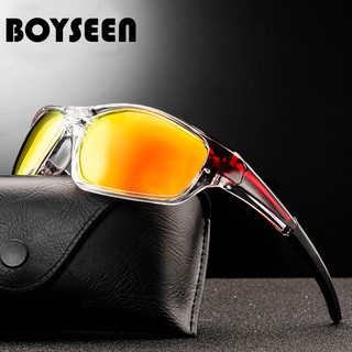 BOYSEEN ใหม่ Polarized Night Vision Goggles แว่นตากันแดดกีฬากลางแจ้ง UV400 แว่นตากันแดด D620