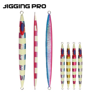 Jiggingpro เหยื่อตกปลาโลหะ แนวตั้ง ความเร็วแคบ 150 กรัม 200 กรัม 250 กรัม 300 กรัม สําหรับตกปลาน้ําเค็ม