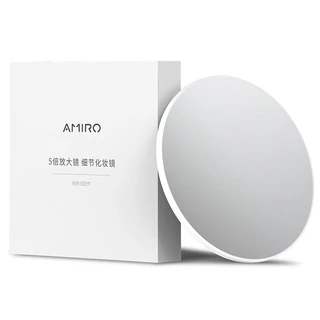 AMiro 5X magnifying mirror（White）กระจกแต่งหน้า แบบตั้งโต๊ะ สไตล์มินิมอล แบบขยาย5เท่า ใช้กับMINI2 &O2