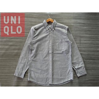 UNIQLO  ผ้า Oxford สีเทา