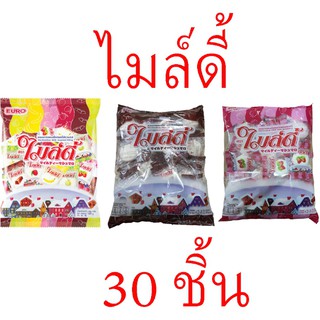 ยูโร่ Mildy ไมล์ดี้ มาร์ชเมลโล่สอดไส้ 4 กรัม * 30 ชิ้น ช็อค และ สตอ