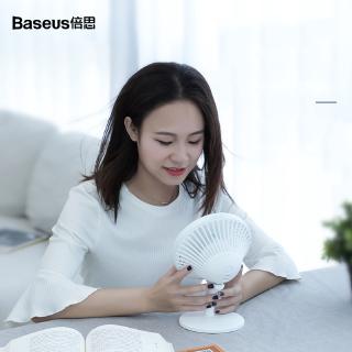 พัดลมตั้งโต๊ะ พัดลมพกพา Baseus marine small fan USB switch four-position mini desk fan