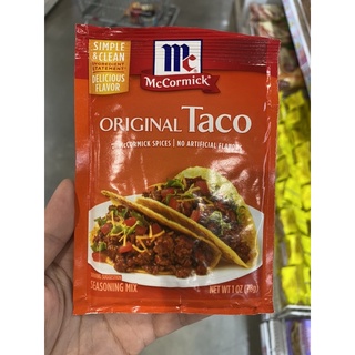 ซอสผง สำหรับทำ ทาโก้ ตรา แม็คคอร์มิค 28g. McCormick Original Taco