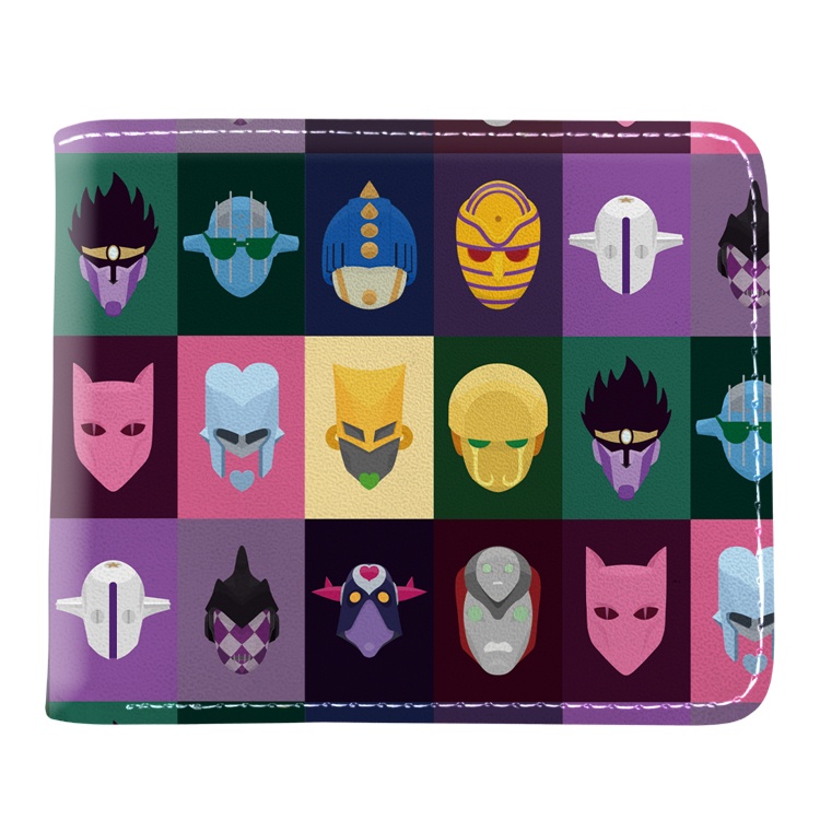 กระเป๋าสตางค์ลําลอง หนัง Pu ลายการ์ตูน JoJo's Bizarre Adventure เหมาะกับของขวัญ สําหรับเด็กผู้ชาย และเด็กผู้หญิง