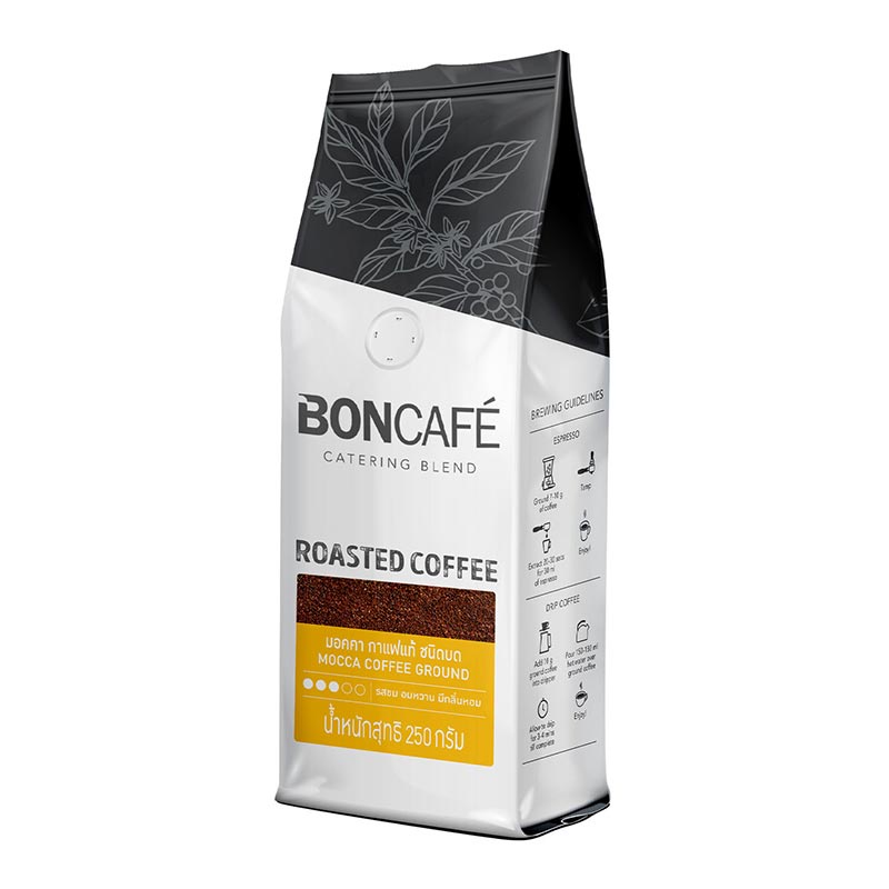 กาแฟคั่วบด บอนกาแฟ Boncafe กาแฟบด มีให้เลือกหลายระดับ Ground coffee