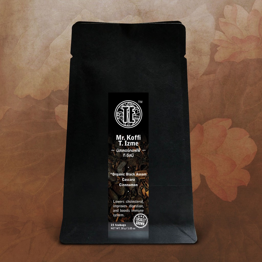 TE Mr. Koffi T. Izme - ชาดำผสมเปลือกเมล็ดกาแฟ และอบเชย สำหรับคนรักกาแฟ แบรนด์ ที