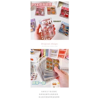 kingshopping (KEW244) (ร้านไทย)สติ๊กเกอร์กันน้ำ 1แพ็คละ20แผ่น สติ๊กเกอร์ Sticker PVC (สมุดโน๊ตและกระดาษ สติกเกอร์)