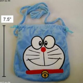 กระเป๋าสะพาย หูรูด ลาย โดราเอม่อน Doraemon ขนาด 7.5x7.5 นิ้ว