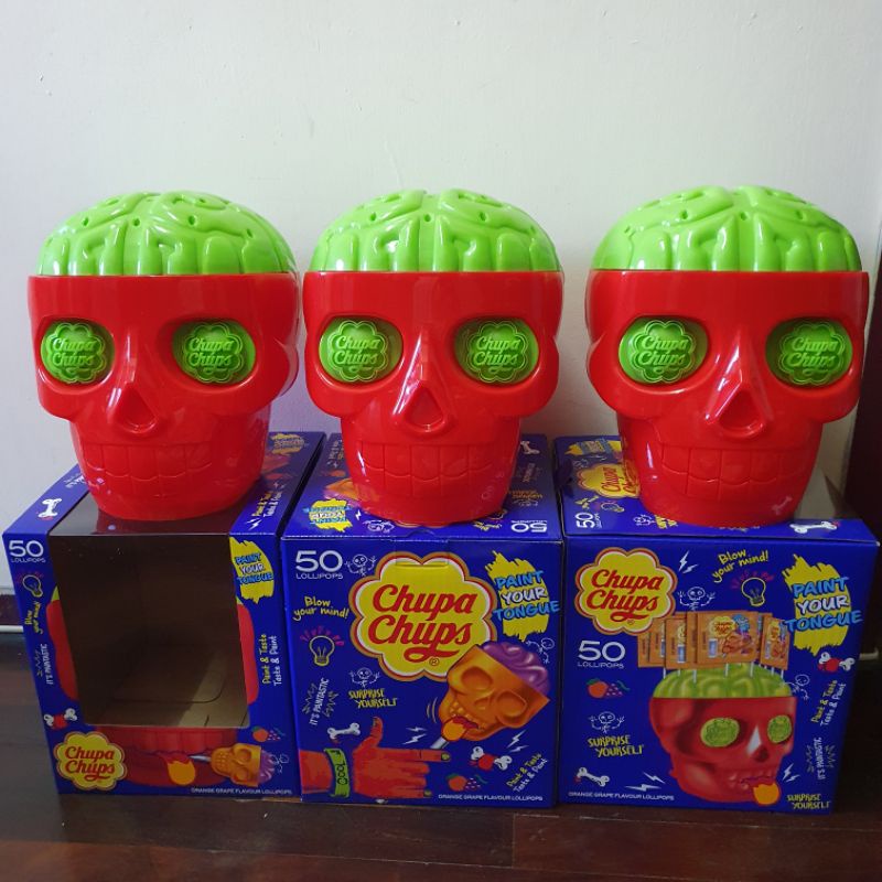 Chupa Chups 3D Skull ลูกอมจูปาจุ๊ปส์ หัวกระโหลก