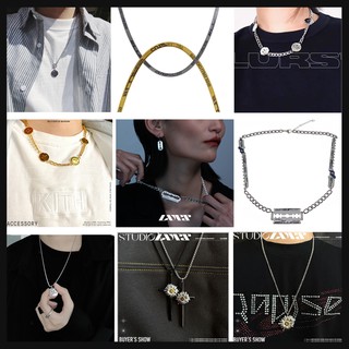 LURS official store Original design national tide smiley necklace &amp; ring ของแท้