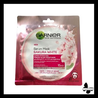 GARNIER SKIN NATURAL SERUM MASK SAKURA WHITE [32g.]การ์นิเย่ เซรั่ม มาส์ก ซากุระไวท์ สีชมพู