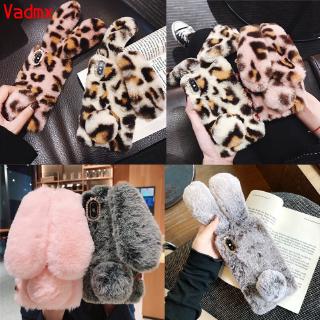 3D Rabbit Ears Fur Plush Case Asus Zenfone Max Pro M2 ZB631KL ZB633KL ZB602KL ZB601KL Soft Cover diamond Case