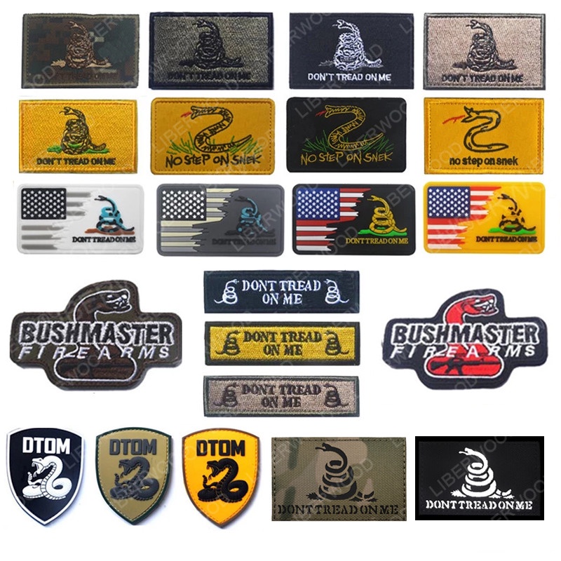 แผ่นแพทช์ธงชาติ IR สะท้อนแสง ลายงู Don't Tread on Me สําหรับตกแต่ง