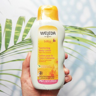 โลชั่น บำรุงผิว สำหรับผิวบอบบางของทารก Baby Comforting Body Lotion 200 ml (Weleda®)