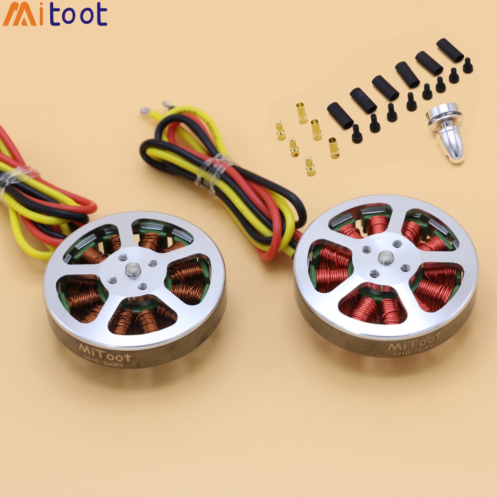 Mitoot มอเตอร์ไร้แปรงถ่านแรงบิดสูง 5010 360KV 750KV สําหรับเครื่องบินบังคับ หลายแกน ควอดคอปเตอร์บังค