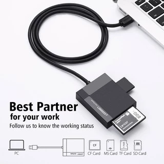 UGREEN รุ่น 30333 Card Reader USB 3.0 All in One ช่องเสียบ SD/TF/CF/MS การ์ดรีดเดอร์ Adapter
