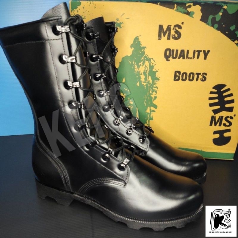 รองเท้าคอมแบตMSรองเท้าหนังวัวแท้เกรดA