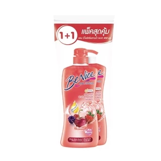 บีไนซ์ ครีมอาบน้ำ กระชับผิว เชอร์รี่ เบอร์รี่ หัวปั๊ม 400 มล. (แพ็คคู่) BENICE CHERRY BERRY PURIFY SHOWER CREAM 400 ML.