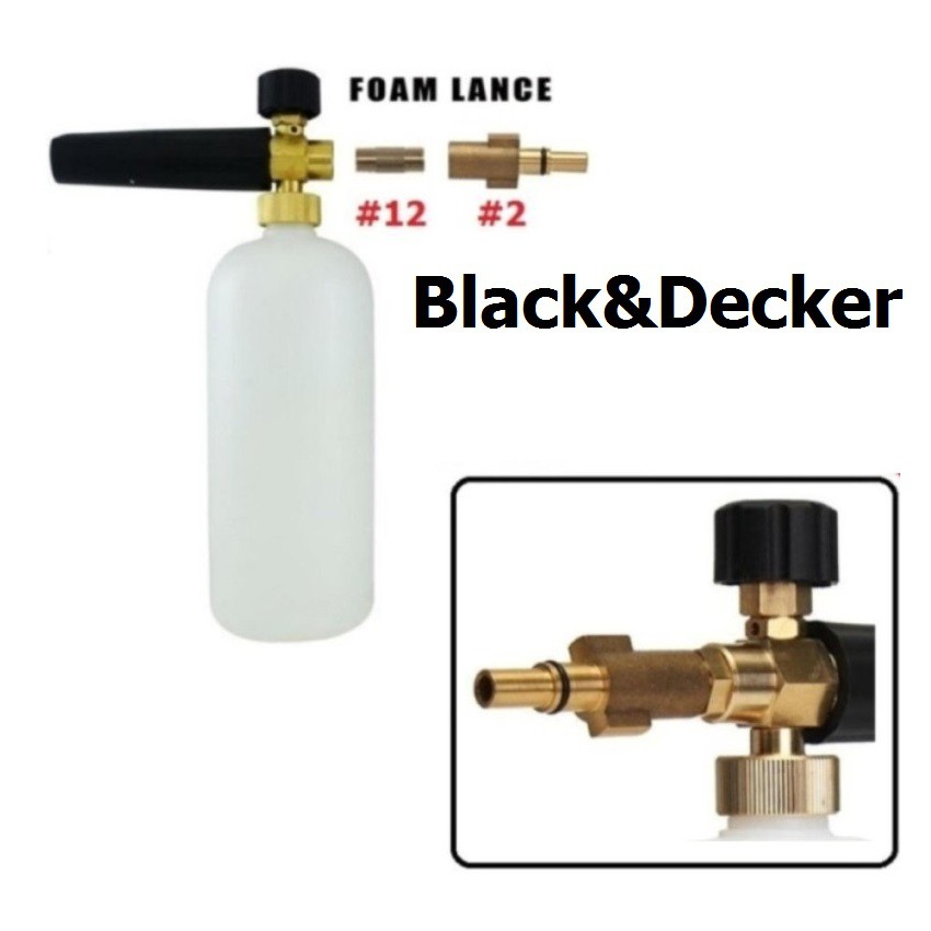 Black&amp;Decker FB101202 Bosch AQT หัวฉีดโฟมล้างรถสำหรับเครื่องฉีดน้ำแรงดันสูง Foam Gun Foam Lance FA1001