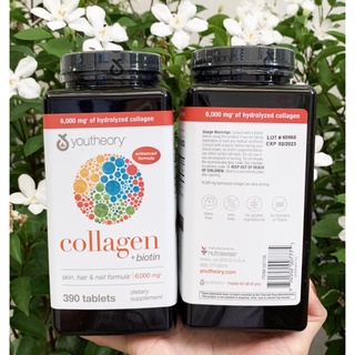 แท้100% พร้อมส่ง Youtheory™ Collagen Advanced Formula Type 1, 2 &amp; 3 (390 Tablets)