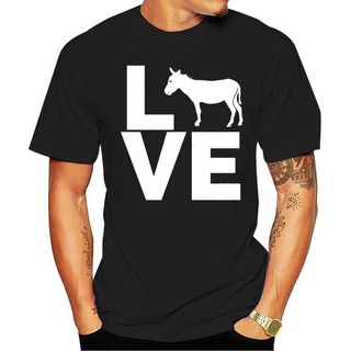 T-shirt  เสื้อยืดลําลอง แขนสั้น คอกลม พิมพ์ลายการ์ตูน I Love Donkeys สไตล์วินเทจ สําหรับผู้ชาย และผู้หญิงS-5XL