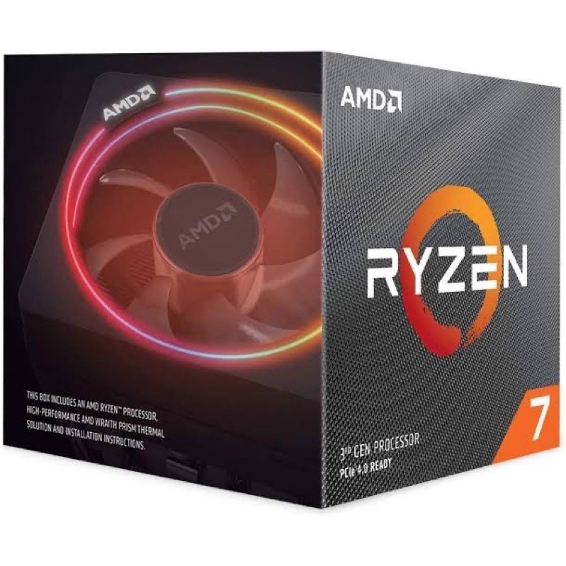 CPU AMD AM4 RYZEN7 3700X มือสองครบกล่องประกันถึงปี 2023