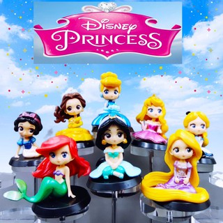 โมเดล เจ้าหญิงดิสนีย์ (disney) ตัวเล็กน่ารัก สูงประมาณ 5-6 cm. ครบชุด 8 แบบ ราคาถูก เก็บเงินปลายทางได้