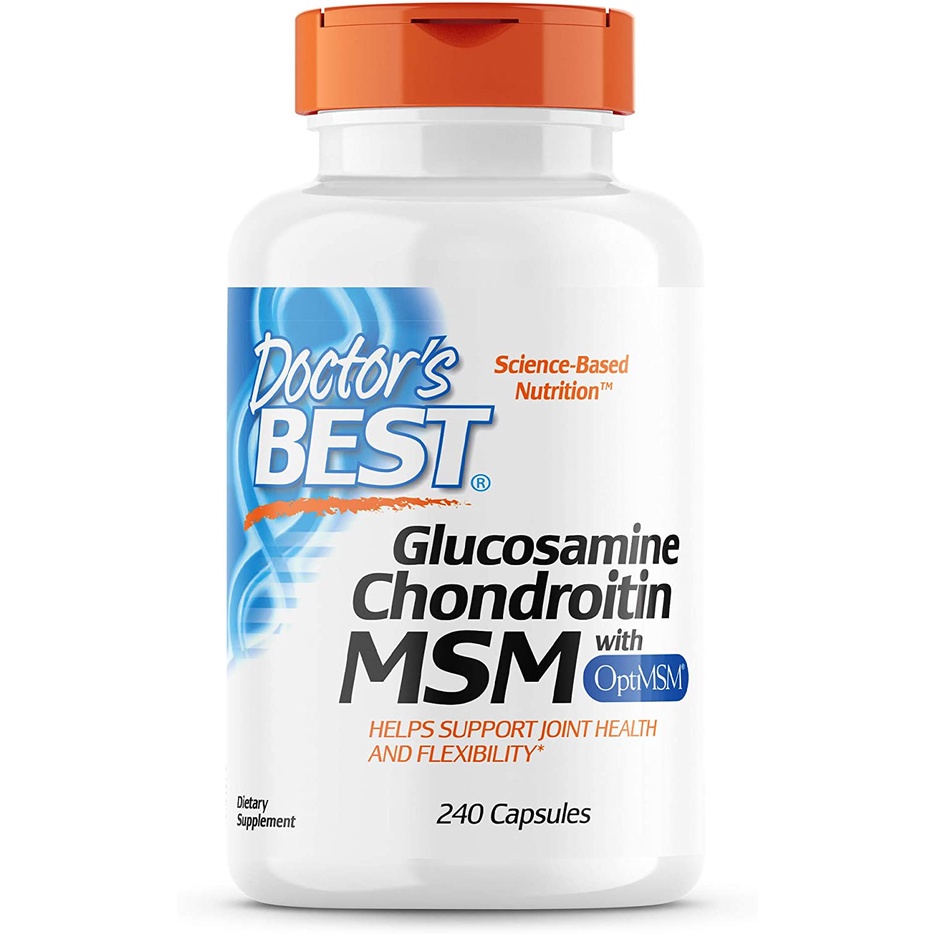 [ของแท้ 100%] DOCTOR'S BEST GLUCOSAMINE CHONDROITIN MSM WITH OptiMSM HEALTHY JOINT SUPPORT