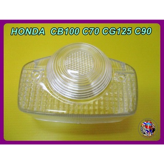 ฝาไฟท้าย ฝาใส อย่างดีงาน ​ -  CB100​ C70​ CG125​ C90 HONDA  Clear Taillight Len