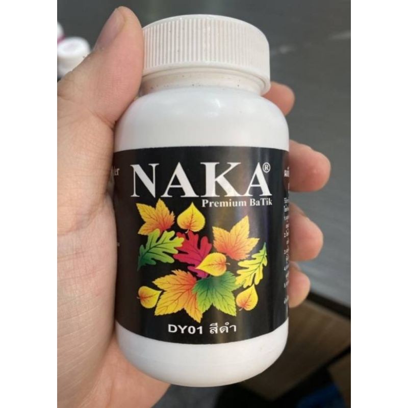 NAKA ผงสีย้อมผ้าบาติก สีย้อมผ้า สีมัดย้อม 100% ติดทน 60 กรัม (มี 10 สี / 1 ขวด)