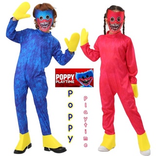 7C266 ชุดเด็ก ชุดตุ๊กตา ป๊อปปี้ ฮักกี้ วอกกี้ เพลย์ไทม์ Poppy Huggy Wuggy Playtime Costume