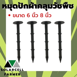 หมุดปักผ้าคลุมวัชพืช ขนาด 6/8 นิ้ว หมุดพลาสติก(ราคาต่อชิ้น) หมุดปักผ้าคลุมดิน สินค้ามีคุณภาพรับประกัน SolarcellFarmer