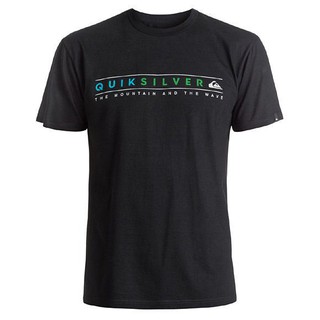 เสื้อยืดสีขาวQUIKSILVER QUICKSILVER Gildan - เสื้อยืดลําลองสําหรับผู้ชายแขนสั้นคอกลมพิมพ์ลายS-4XL