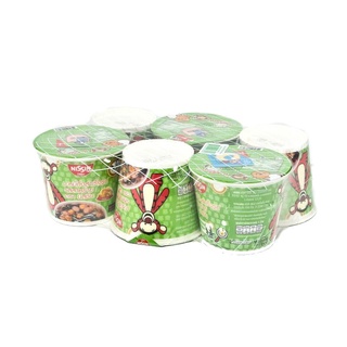 นิสชินโดราเอมอนบะหมี่กึ่งสำเร็จรูป รสสาหร่าย 40 กรัม x 6 ถ้วย NISSIN Mini Cup Noodle Doraemon Seaweed Flavour 40gx6Cups